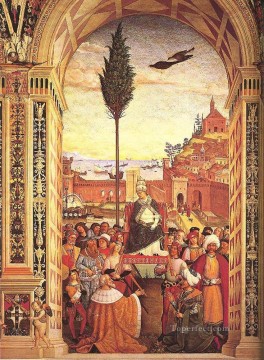  Eneas Pintura - Eneas Piccolomini llega a Ancona Renaissance Pinturicchio